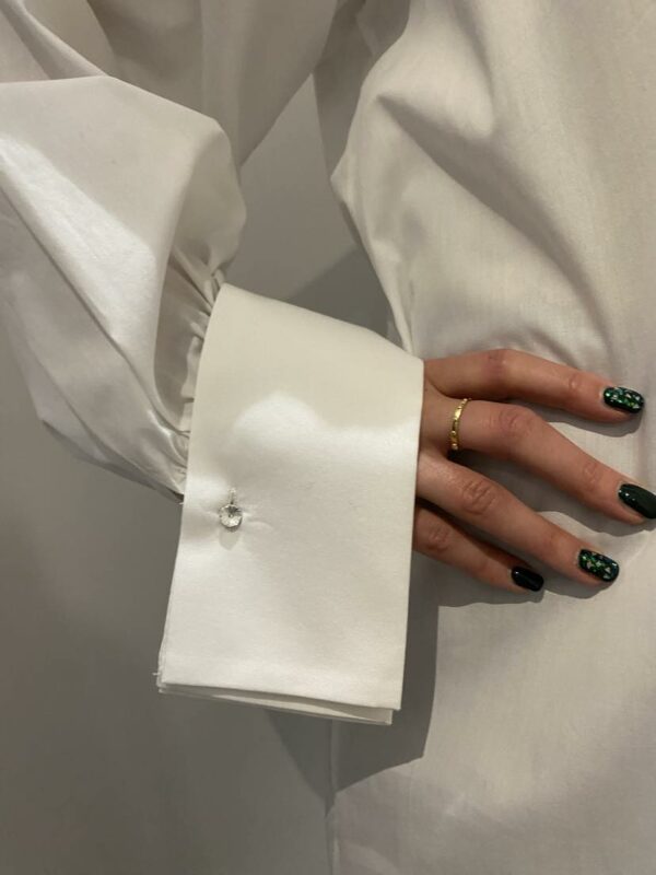 VICOLO - Camicia bianca polsino gioiello - immagine 3